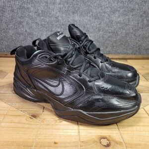 Nike Air Monarch Running Shoes Men's Size‎ 10.5 Wide Triple Black 416355-001